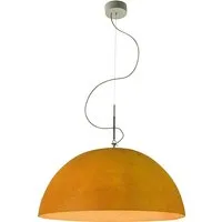 in-es.artdesign lampe à suspenson mezza luna 1 nebulite (orange - laprene, acier et nebulite)
