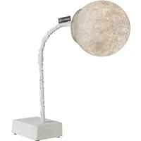 in-es.artdesign lampe de table micro t luna (base blanche - fonte, acier, nylon, nebulite)
