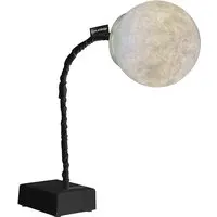 in-es.artdesign lampe de table micro t luna (base noire - fonte, acier, nylon, nebulite)