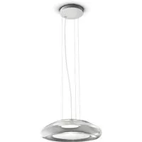 leucos lampe à suspension keyra s 30 (ø 30 cm - verre et métal)
