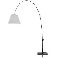 luceplan lampadaire lady costanza d13e d. (tige noire / abat-jour blanc - aluminium et polycarbonate)