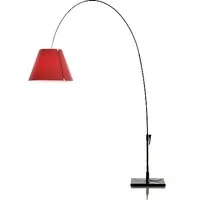 luceplan lampadaire lady costanza d13e i. (tige noire / abat-jour rouge - aluminium et polycarbonate)