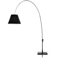 luceplan lampadaire lady costanza d13e i. (tige noire / abat-jour noir - aluminium et polycarbonate)