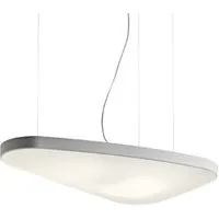luceplan lampe à suspension pétale petale d71pl (variateur dali + led - panneau insonorisé / tissu élastique blanc)