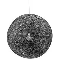 moooi lampe à suspension random light ii led (ø 80 cm noir, câble 4 mètres - fibre de verre)