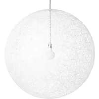 moooi lampe à suspension random light ii led (ø 105 cm blanc, câble 4 mètres - fibre de verre)