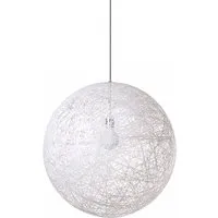 moooi lampe à suspension random light ii led (ø 50 cm blanc, câble 10 mètres - fibre de verre)