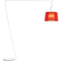 pedrali lampadaire l001t/ba (rouge transparent  blanc - acier blanc/méthacrylate)