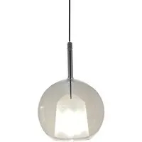 penta light lampe à suspension glo (grand ø 38 cm / transparent - verre et métal)