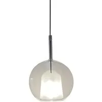 penta light lampe à suspension glo (medium ø 25 cm / argent - verre et métal)