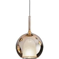 penta light lampe à suspension glo (grand ø 38 cm / or rose - verre et métal)