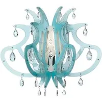 slamp lampe murale applique medusa (bleu/gel - cristalflex® - opalflex®)