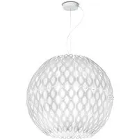 slamp lampe à suspension charlotte globe (white - cristalflex® / lentiflex®)