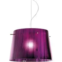 slamp lampe à suspension woody (violet - cristalflex® / bois)