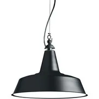 fontana arte lampe à suspension huna (noir - métal verni)
