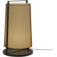 tooy lampadaire macao 551.65 (variateur sur câble, beige avec maille noire - tissu et métal)