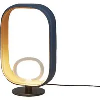 tooy lampe de table filipa 555.31 (cuir bi-couleur - verre et métal)