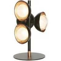 tooy lampe de table muse 554.35 (variateur sur câble, laiton brossé - verre et métal)