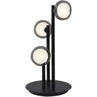 tooy lampe de table nabila 552.33 (chrome noir, fumé - verre et métal)