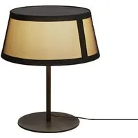 tooy lampe de table lilly 558.32 (variateur sur câble, beige avec maille noire - verre et métal)
