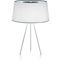 kdln kundalini lampe de table tripod (blanc, structure blanche - tissu / métal)