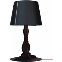 youmeand lampe de table demì table (noir - acier)