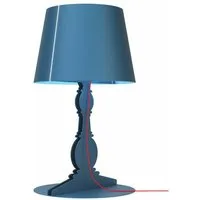 youmeand lampe de table demì table (bleu - acier)