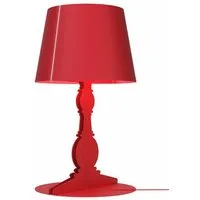 youmeand lampe de table demì table (rouge - acier)