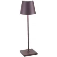 zafferano lampe de table poldina pro (bordeaux - aluminium peint et polycarbonate)