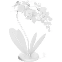 arti e mestieri lampe de table orchidea (blanc - métal)