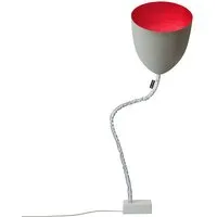 in-es.artdesign lampadaire flower cemento (intérieur rouge - peinture effet béton, nébulite et acier)