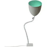 in-es.artdesign lampadaire flower cemento (intérieur turquoise - peinture effet béton, nébulite et acier)