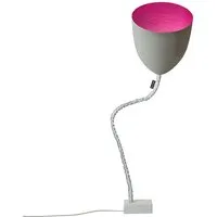 in-es.artdesign lampadaire flower cemento (intérieur magenta - peinture effet béton, nébulite et acier)