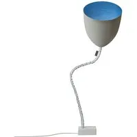 in-es.artdesign lampadaire flower cemento (intérieur bleu - peinture effet béton, nébulite et acier)