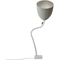 in-es.artdesign lampadaire flower cemento (intérieur argent - peinture effet béton, nébulite et acier)