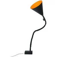 in-es.artdesign lampadaire flower lavagna (intérieur orange - résine effet tableau noir, nébulite et acier)