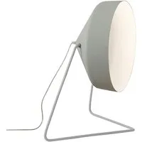 in-es.artdesign lampadaire cyrcus f cemento (base et intérieur blanc - peinture effet béton, nébulite et acier)