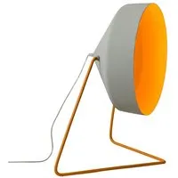 in-es.artdesign lampadaire cyrcus f cemento (base et intérieur orange - peinture effet béton, nébulite et acier)