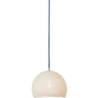 in-es.artdesign lampe à suspension trama 1 (câble bleu - coton et résine)