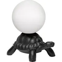 qeeboo lampadaire turtle carry lamp (noir - polyéthylène)