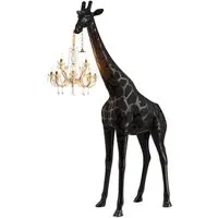 qeeboo lampadaire giraffe in love m (noir - polyéthylène)
