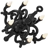 qeeboo lampadaire pour l'extérieur fallen chandelier m (noir - polyéthylène)