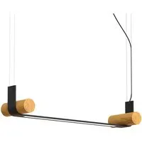 tooy lampe à suspension nastro 563.21 (noir / frêne - aluminium et bois)