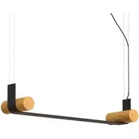 tooy lampe à suspension nastro 563.25 (noir / frêne - aluminium et bois)