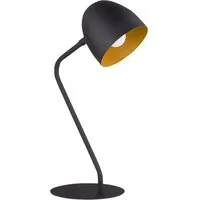 meme design lampe de table frida (noir, intérieur doré - métal)