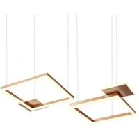 redo group lampe à suspension sigua carré (90 cm, caffè sablé - métal)