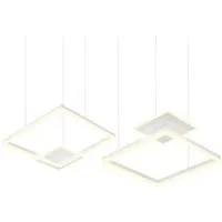 redo group lampe à suspension sigua carré (110 cm, blanc sablé - métal)
