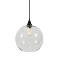 globen lighting lampe à suspension bowl transparent