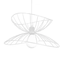globen lighting lampe à suspension ray ø 45 cm blanc