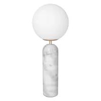 globen lighting lampe de table torrano blanc